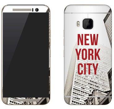 غلاف لاصق من الفينيل لموبايل HTC ون M9 نيويورك - ناطحة سحاب