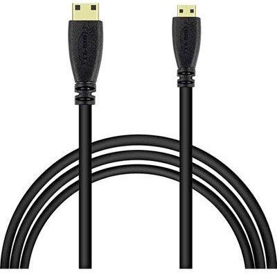 BronaGrand Micro HDMI Male to Mini HDMI Male Connector Adapter Cable Cord Black,Length 1.8M/6FT