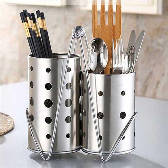 Chopstick & Cutlery Cylinder Stainless Steel Kitchen Ware
