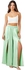 FOREVER21 Women Wide Pant L Pale Green