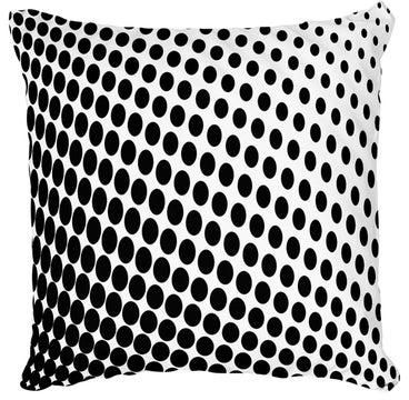 Decorative Printed Pillow Cover White/Black