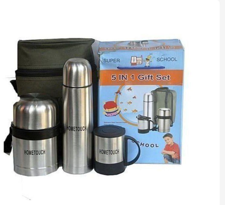 Home Touch Stainless Steel Food Flask Set - 5 In 1 Set