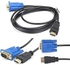 كيبل بيانات HDMI الى VGA 1080P HD من اي تيك (1.8 متر) مع كابل محول صوت HDMI الى VGA (1 قطعة)