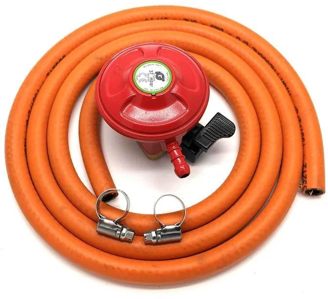 Gas 13kg Gas Regulator, Delivery Pipe And Safety Clips