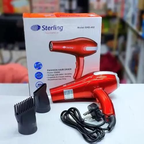 Sterling Hair Blowdry Straightener / Blowdrier. 2 Air Speed Setting (Low/High) Press the cold air button and keep your favorite look all day.  Professional cord with Cable tie and 