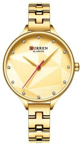 Women's Waterproof Metal BAnd Quartz Watch 9047 - 33 mm - Gold