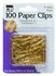 Pack Of 100 Paper Clip Gold