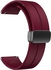 22mm Silicone Magnetic Buckle Watch Band Compatible with Samsung Galaxy Watch 3 45mm / Gear S3 / Huawei GT3 46mm / GT2E / GT2 Pro / Magic 2 46mm / Amazfit / GTR3 (Burgundy)