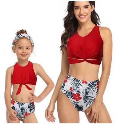 Parent-Child Comfortable And Breathable Bikini Swimsuit