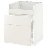 METOD Base cb f HAVSEN snk/3 frnts/2 drws, white/Veddinge white, 60x60 cm - IKEA