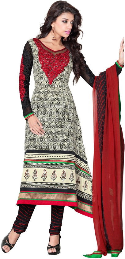 Aara Trendz Dress EUMDR5309SWGT - Cream, Black & Red