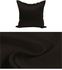 غطاء وسادة ديكور من الحرير بلون سادة أسود