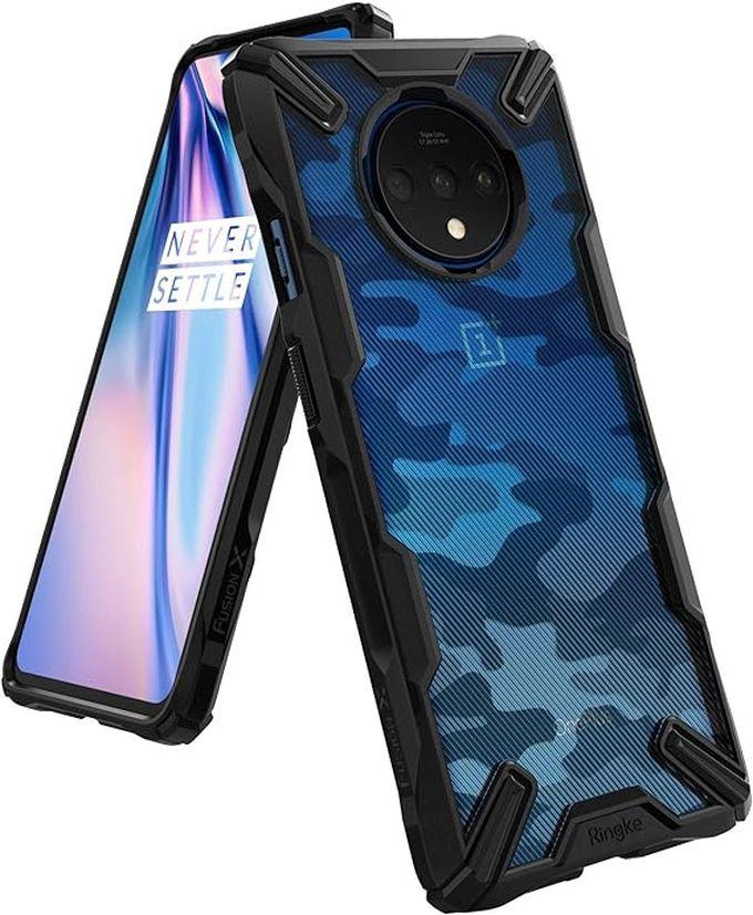 Ringke Fusion-X DDP Designed for Oneplus 7T Case Cover, Hard Design PC Back Shockproof Heavy Duty TPU Bumper Phone Case for Oneplus 7T (2019) - Camo Black