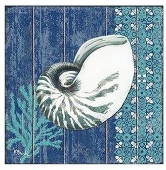 Decorative Wall Poster Blue/Green/White 15x15cm