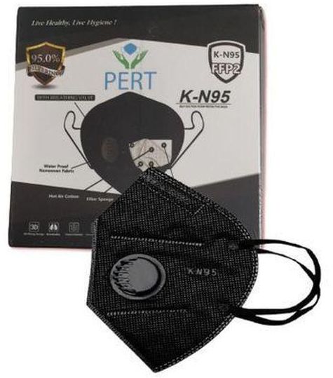 KN95 -PERT Respiratory Mask With Filter - 10 Pcs - Black