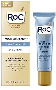كريم العين مالتي كوريكسيون 5 في 1 من شركة ROC، علاج مضاد للشيخوخة مصنوع من تقنية هيكسينول، 0.5 أونصة سائلة، من روك