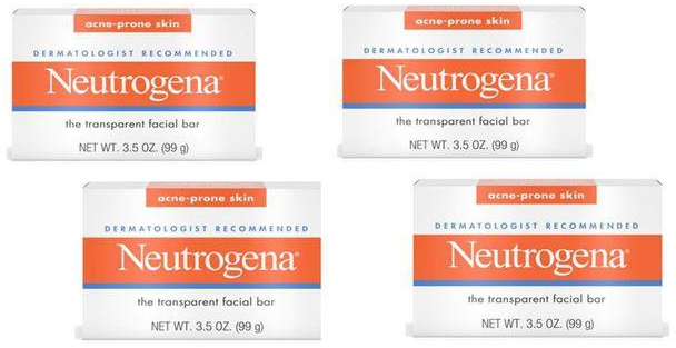Neutrogena Transparent Facial Bar Soap For Acne Prone Skin (Pack Of 4)