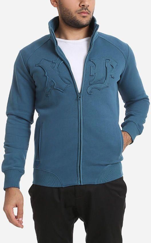 Xtep Self Stitched Zipped Sweatshirt - Teal Blue