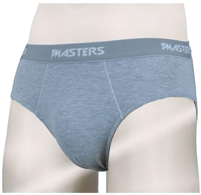 Masters Underwear For Men Brief Cotton Stretch - Light Grey