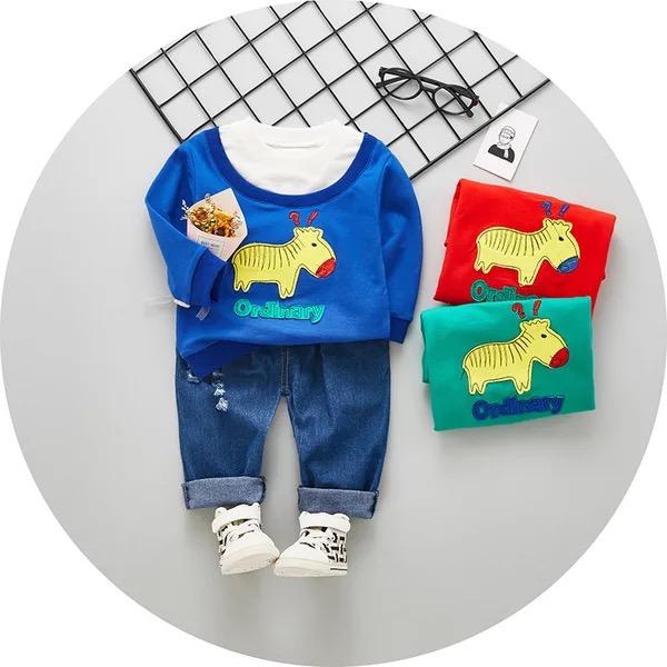 Koolkidzstore Boys Suit Kids Autumn Wear Little Pony Design Sweater 1-4T (3 Colors)