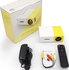Gadgeton Mini Portable Projector, Home Theatre, YG-300, Video Beamer, 320x240 Screen Resolution, Remote Control, Yellow / White | YG-300