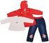Fashion 3PC JEANS SET BABY TODDLER GIRL OUTFIT
