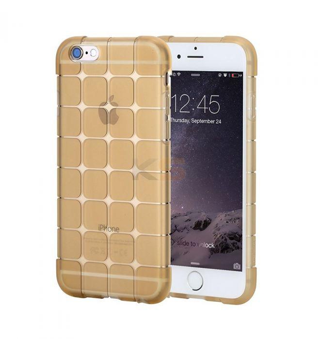 ROCK Crystal Clear Soft Silicon TPU Case for iPhone 6 Plus/6S Plus Transparent  Gold