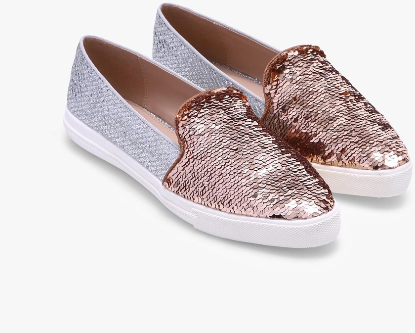 Copper and Silver Lara Slip-On Shoes