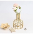 Gold Vase Glass Container Flower Stand