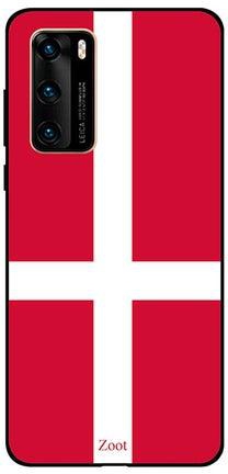 Skin Case Cover -for Huawei P40 Red/White Red/White