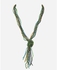 ZISKA Glass Beaded Necklace Flower Pendant - Green