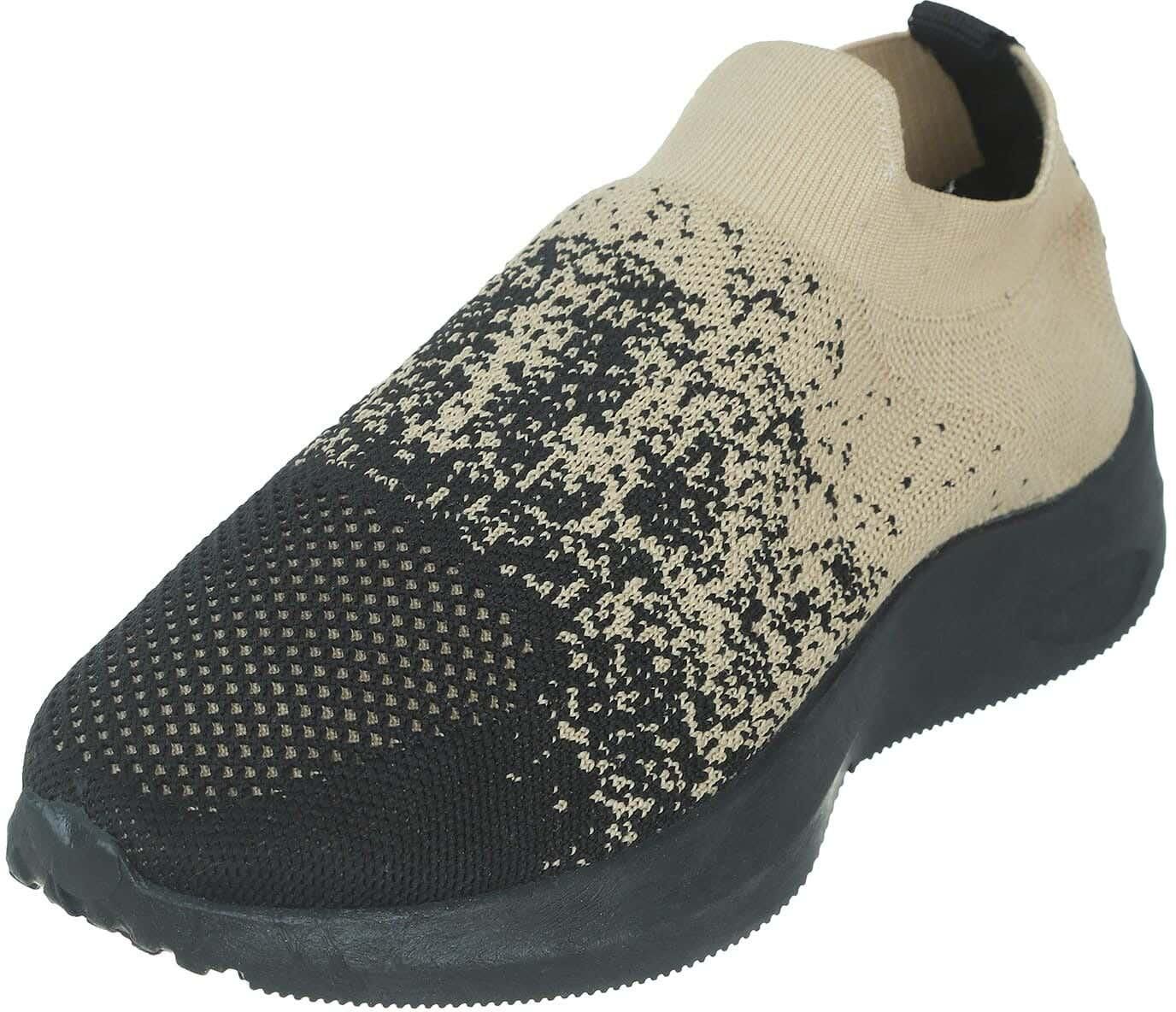 Get Asia Fabric Sneakers Shoes For Men, 44 Eu - Beige Black with best offers | Raneen.com