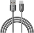VRS Design USB-C Charger Cable [1Meter] USB 3.0 Type C To USB-A Fast Charging Syncing Cord Compatible with Samsung, Nintendo Switch, Huawei, Sony, Nokia, OnePlus, Google and More – Dark Silver