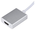 كابل محول من USB 3.1 Type C الى HDMI بدقة كاملة الوضوح 1080P أو 4K لجهاز ماك بوك مقاس 12 بوصة أبيض/فضي
