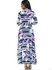 Floral Striped Belted Surplice Maxi Dress - Xl
