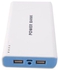 Ozone 15600mAh External Power Bank Battery Charger LED Dual USB for Apple iPhone & iPad-Blue