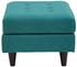 Modway Empress Mid-Century Modern Upholstered Fabric Ottoman In Teal