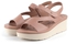 LARRIE Ladies Comfort Velcro Strap Sandals - 3 Sizes (Pink)