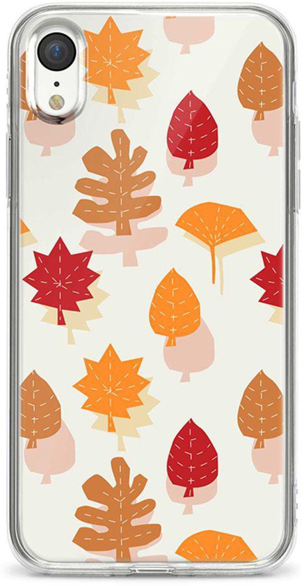 Flexible Case Cover For Apple Iphone XR Autumn Scribble Full Print