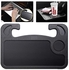 Hakiuish Car Steering Wheel Desk Tray Table Food Eating Laptop Holder with Cell Phone Stand Car Table Laptop Tray for Eating Tablet iPad and Notebook Black