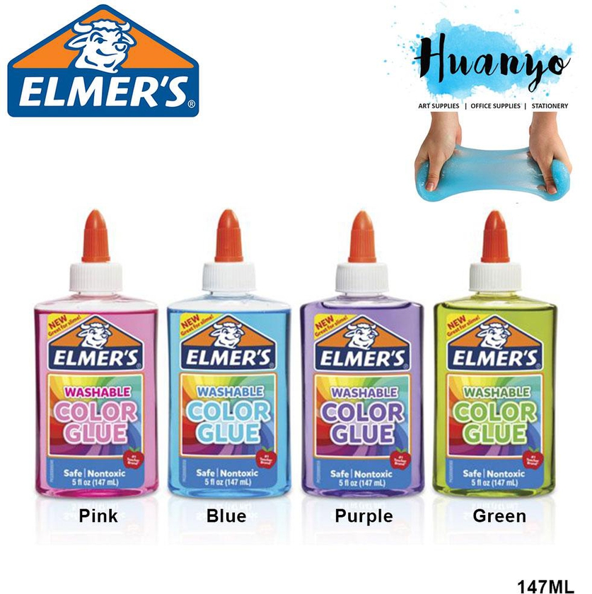 Elmer's Non Toxic Washable Translucent Colour Clear Glue (Best for Slime) 147ml