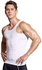 Size XXL Men Body Shaper Slimming Vest, Men's Elastic Sculpting Vest Thermal Compression Base Layer Slim Compression Muscle Tank Shapewear,White