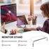 Acrylic Laptop Stand Clear Desktop Computer Riser Table Space Save Storage Stand Desk Organizer for Laptop Computer Monitor