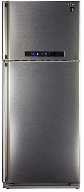 Sharp Freestanding Digital Refrigerator With Plasmacluster, No Frost, 385 Litre, Stainless Steel - SJ-PC48A(ST)