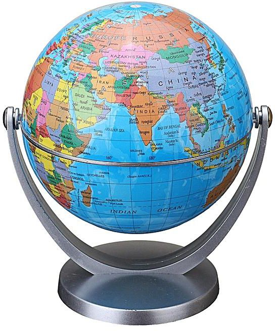 Generic 360° Rotating Globes Earth Ocean Globe World Geography Map Desktop Decoration blue globe