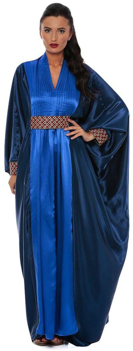 Zmurud Malak Kaftan for Women - Free Size, Blue