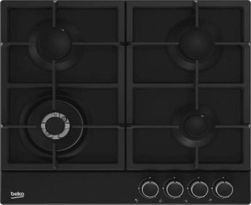 Beko HIAW 64225 BX - 60 cm 4 Burners & Cast Iron support With Integrated Ignition Cooking Top - Black