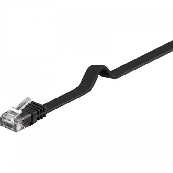 PremiumCord Flat patch cable UTP RJ45-RJ45 CAT6 10m black | Gear-up.me