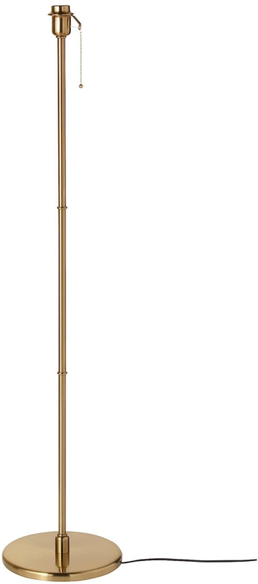KRYSSMAST Floor lamp base - brass-plated