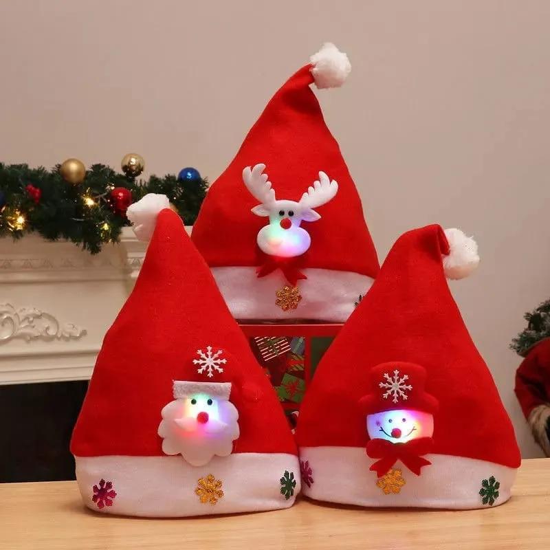 Christmas hats with lights Assorted